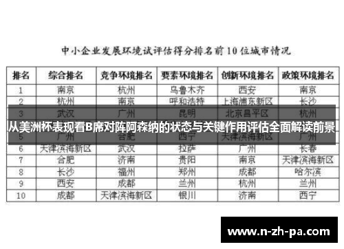 从美洲杯表现看B席对阵阿森纳的状态与关键作用评估全面解读前景 从美洲杯表现看B席对阵阿森纳的状态与关键作用评估全面解读前景